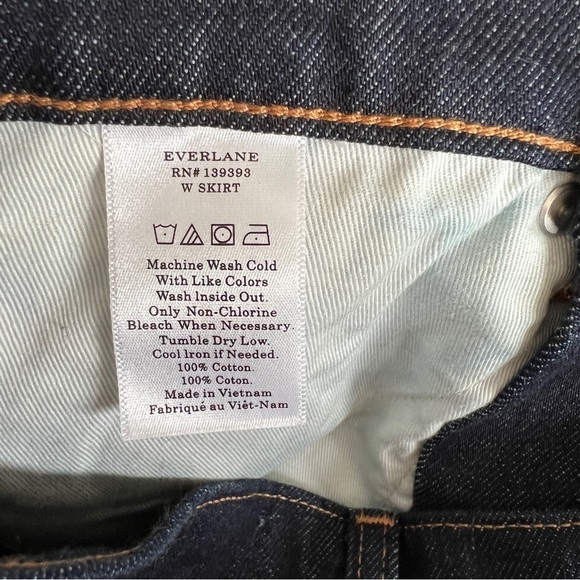 Everlane Dark Denim Mini Skirt Size 25 - Picture 7 of 7